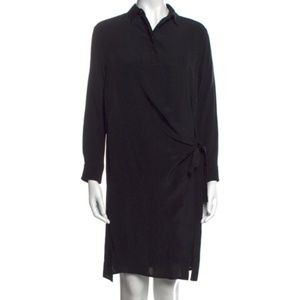 All Saints Black Silk Dress